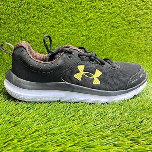 Under Armour Charged Assert 10 Womens Size 9.5 Black Gold Running Shoes Sneakers